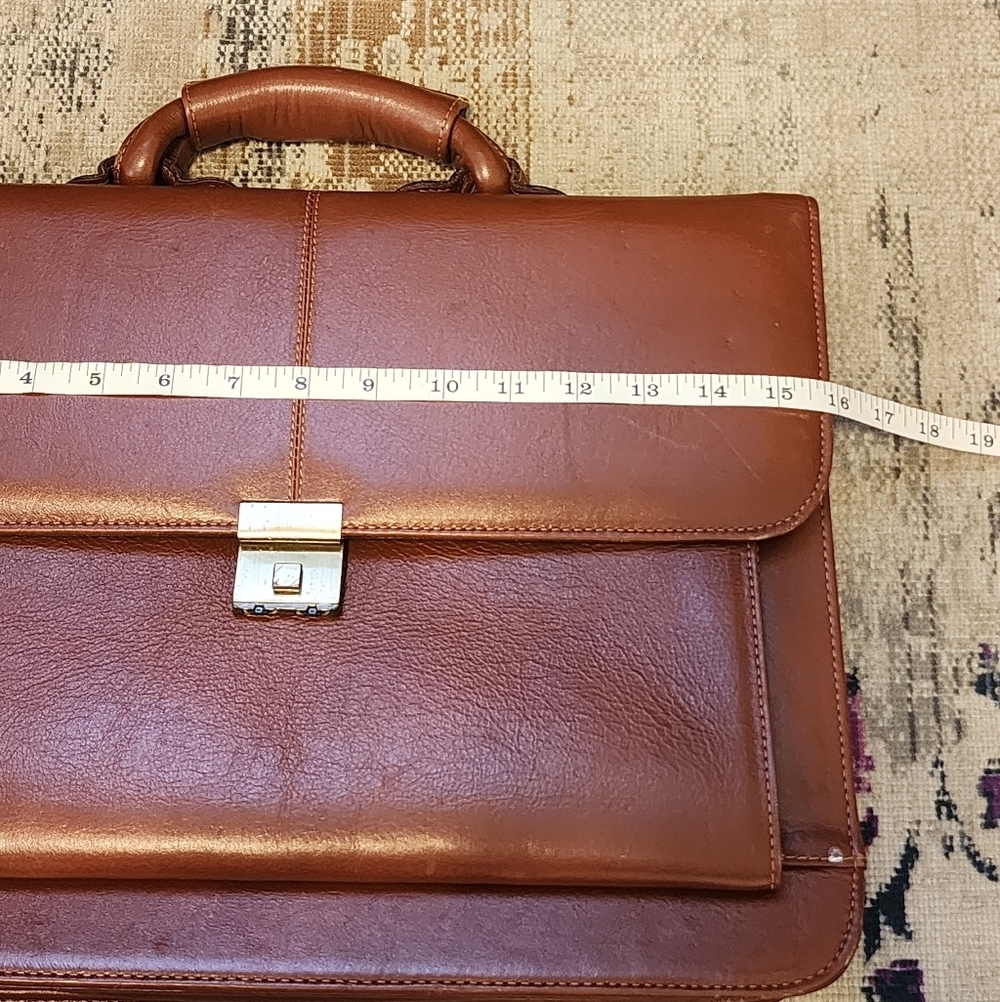 Vintage 1907 Brown 100% Leather Briefcase - Picture 15 of 15